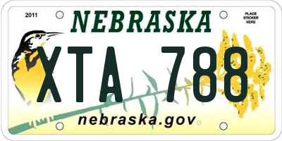 NE license plate XTA788