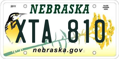 NE license plate XTA810