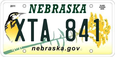 NE license plate XTA841