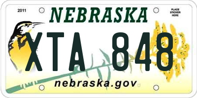 NE license plate XTA848