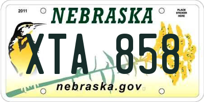 NE license plate XTA858