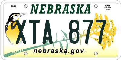 NE license plate XTA877