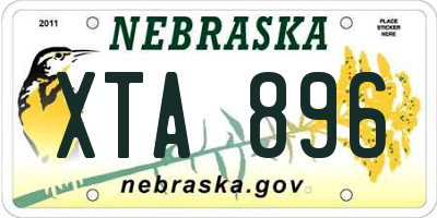 NE license plate XTA896