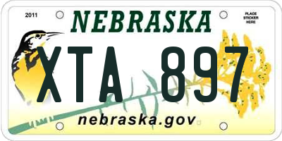 NE license plate XTA897