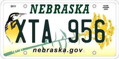 NE license plate XTA956