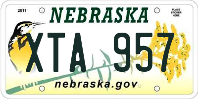 NE license plate XTA957