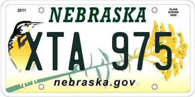 NE license plate XTA975