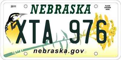 NE license plate XTA976