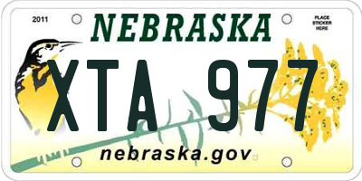 NE license plate XTA977
