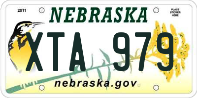 NE license plate XTA979