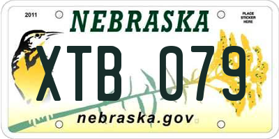 NE license plate XTB079
