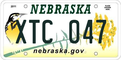 NE license plate XTC047