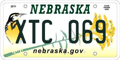 NE license plate XTC069