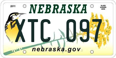 NE license plate XTC097