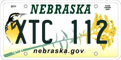 NE license plate XTC112
