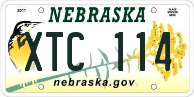 NE license plate XTC114