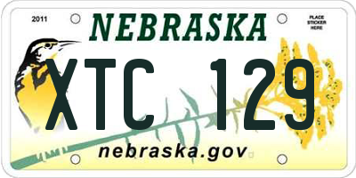 NE license plate XTC129