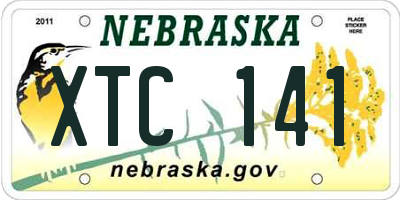 NE license plate XTC141