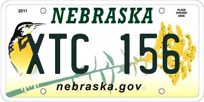 NE license plate XTC156
