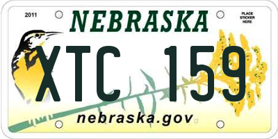 NE license plate XTC159