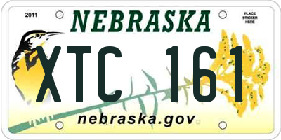 NE license plate XTC161