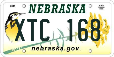 NE license plate XTC168