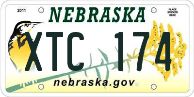 NE license plate XTC174
