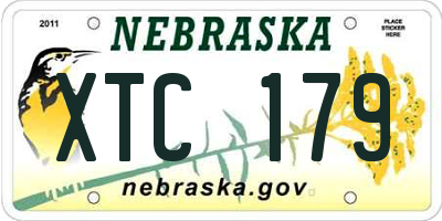 NE license plate XTC179