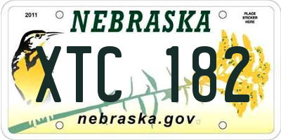 NE license plate XTC182