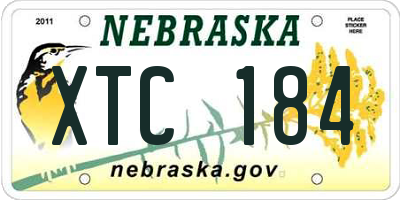 NE license plate XTC184