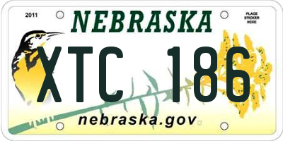 NE license plate XTC186