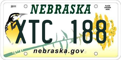 NE license plate XTC188