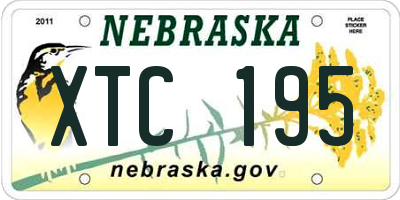 NE license plate XTC195