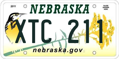 NE license plate XTC211