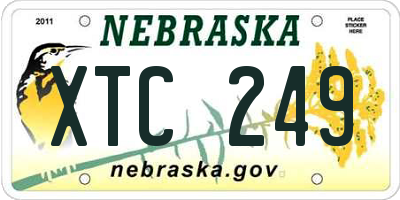 NE license plate XTC249
