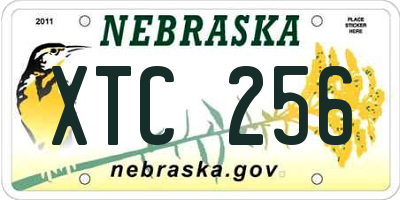 NE license plate XTC256