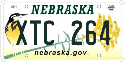 NE license plate XTC264