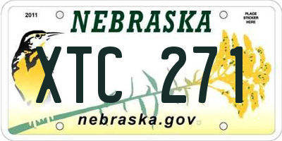 NE license plate XTC271