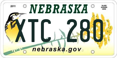 NE license plate XTC280
