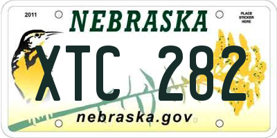 NE license plate XTC282