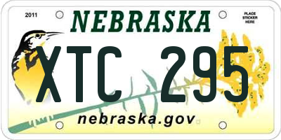 NE license plate XTC295