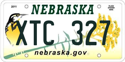 NE license plate XTC327