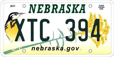 NE license plate XTC394