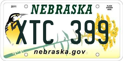 NE license plate XTC399