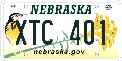 NE license plate XTC401
