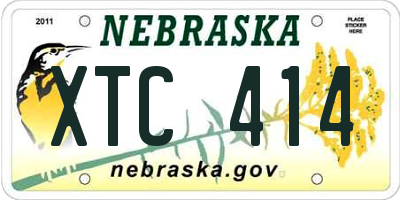 NE license plate XTC414