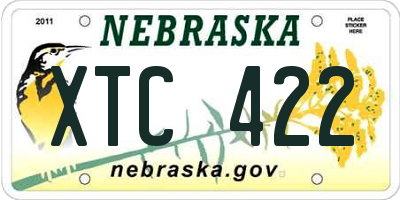 NE license plate XTC422