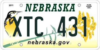 NE license plate XTC431