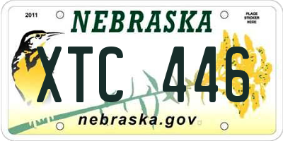 NE license plate XTC446