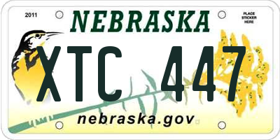 NE license plate XTC447